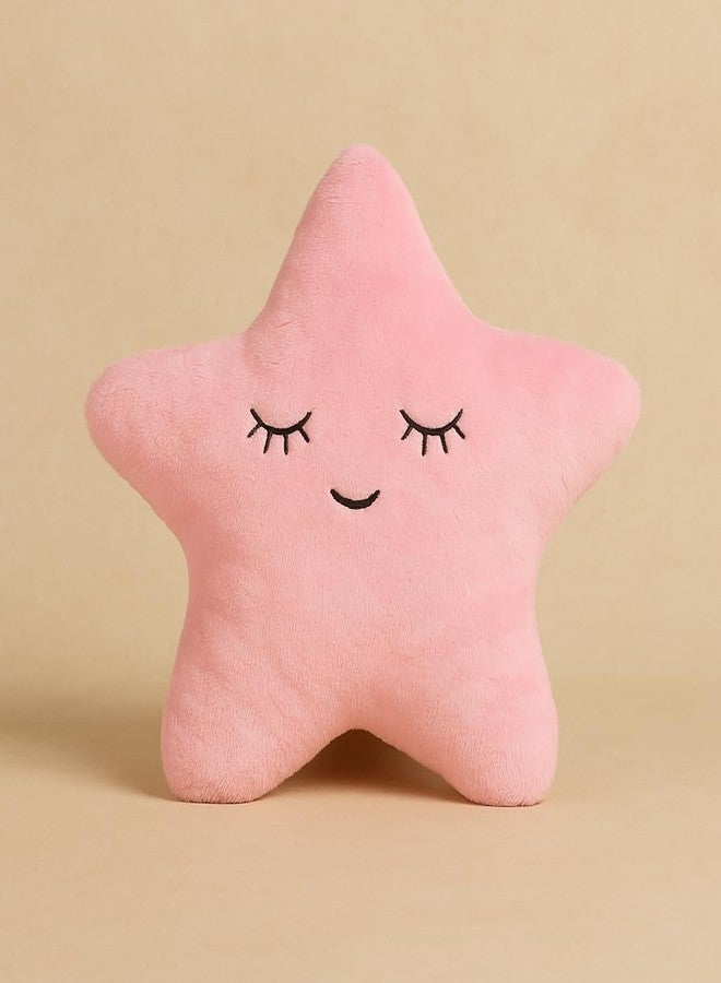 HAPPY BRO Soft Star Shaped Pillow - Pink Color | Decorative Plush Cushion for Kids, Bedroom & Living Room - Image 2
